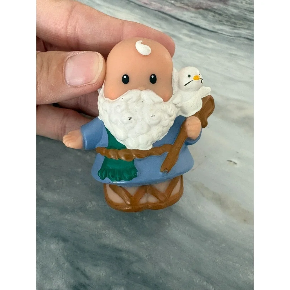 Fisher Price Little People‎ 2002 Noah Blue w Bird Bible Story Figure